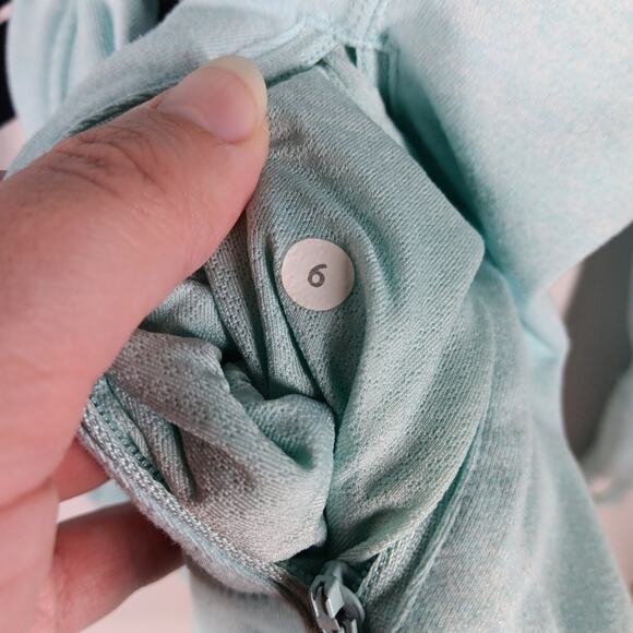 Lululemon InStride Zip Up Jacket Aquamarine Stripe 2 in Stride Aqua - Picture 6 of 7